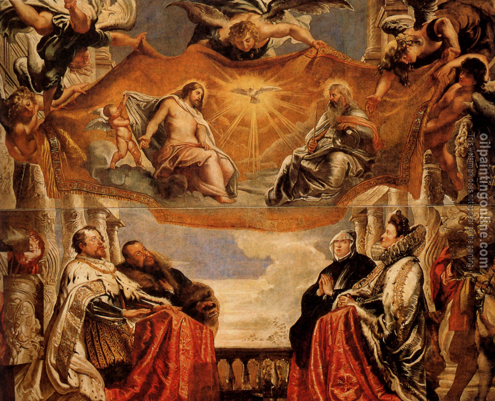 Rubens, Peter Paul - The Trinity Adored By The Duke Of Mantua And His Family